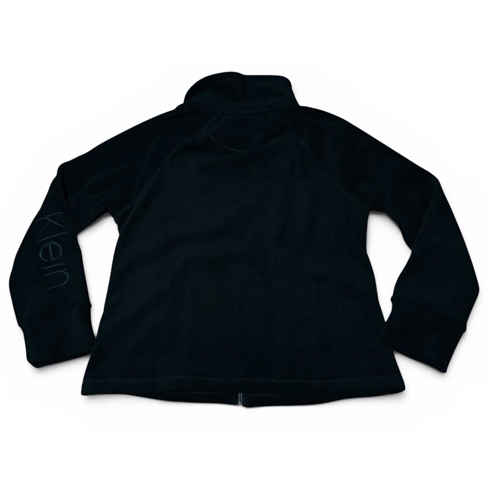 Calvin Klein Performance Black Full Zip Fleece Jacket Womens PXL Logo - Picture 2 of 4